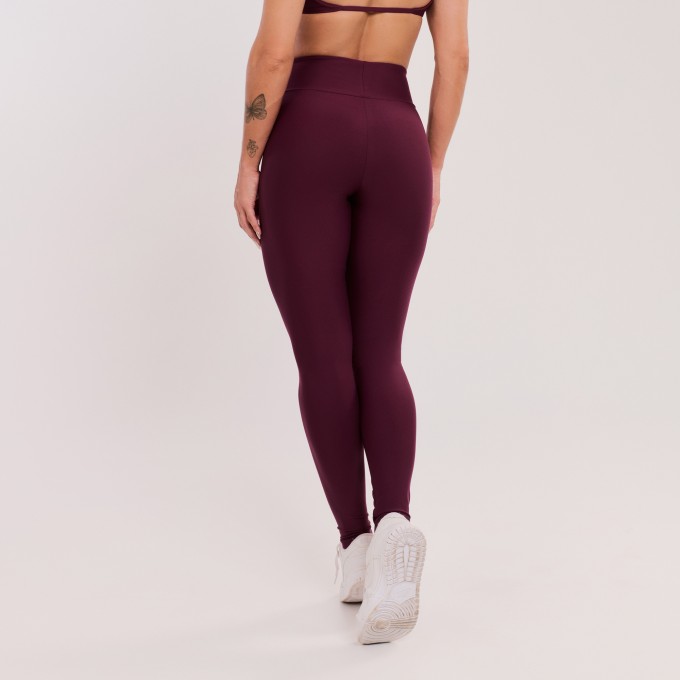 Calça Legging Básica Vinho Rubi
