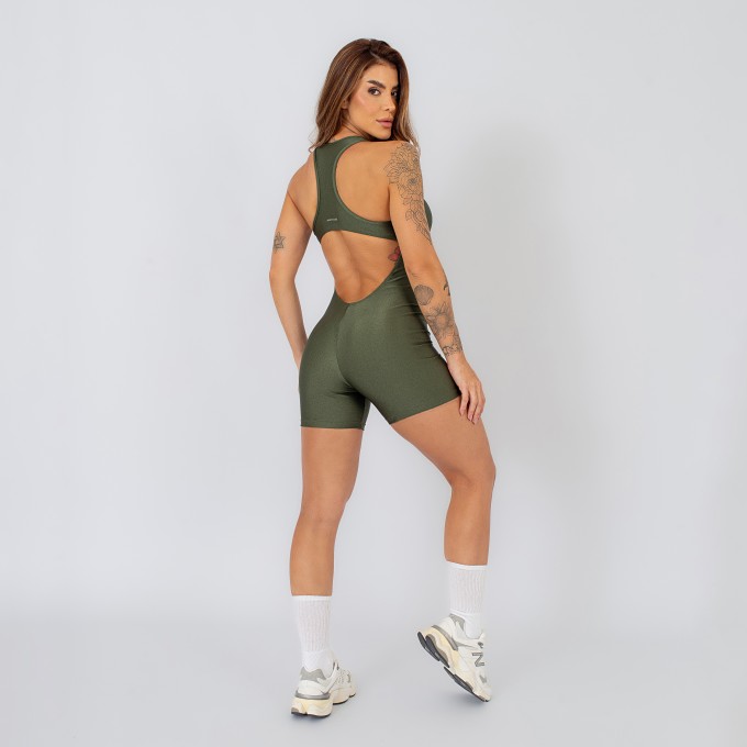 Macaquinho Nadador Verde Militar