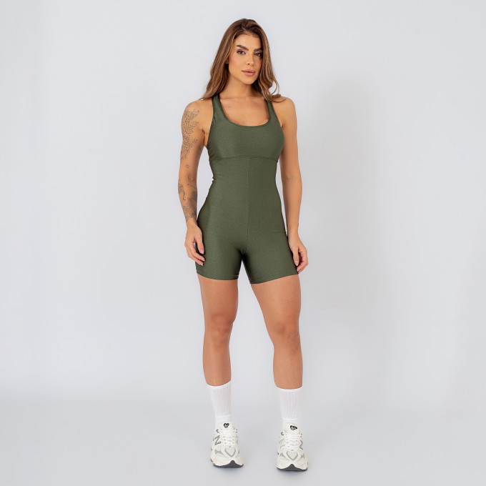 Macaquinho Nadador Verde Militar