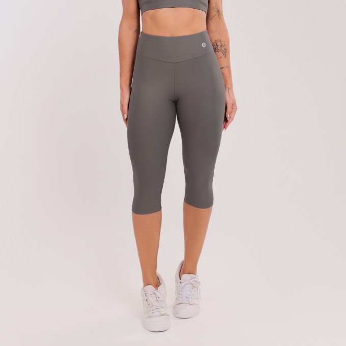 Calça Corsário Básica Cinza Urbano
